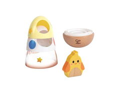 Hape Apilador Wobble Wonder - Juguete para apilar cáscaras de huevo, 10x8.20x8.20 cm