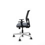 PIQUERAS Y CRESPO Silla de oficina Yunquera con mecanismo Sincro/Traslack, Gris y Negro