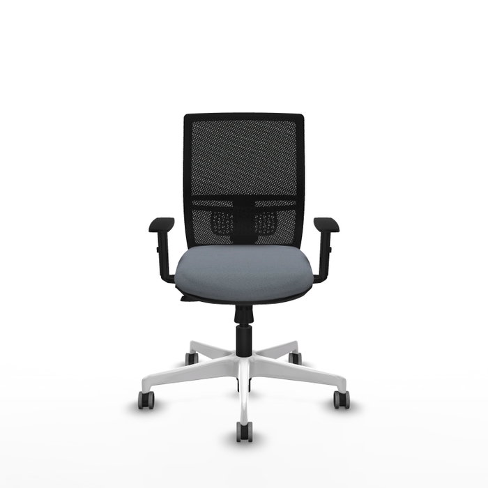 PIQUERAS Y CRESPO Silla de oficina Yunquera con mecanismo Sincro/Traslack, Gris y Negro