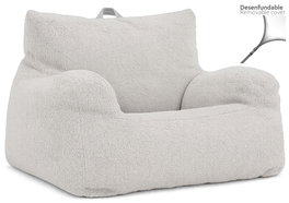 DKD Home Decor Puff Beige de Poliéster y Espuma