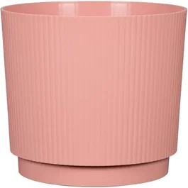 Garden Id Maceta redonda para plantas de Lino, Ø 25 cm, 7 L, H 22 cm, Color Rosa