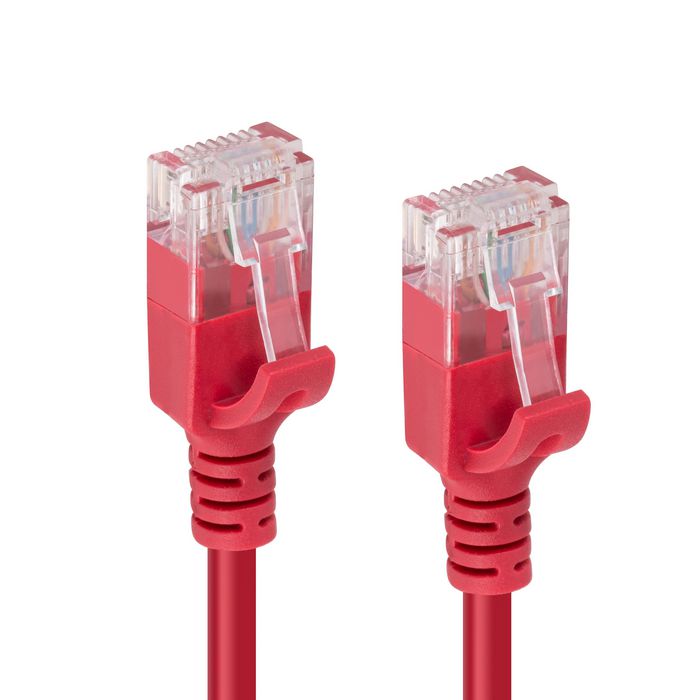MicroConnect Cable de red CAT6a U/UTP Slim 3m, Rojo
