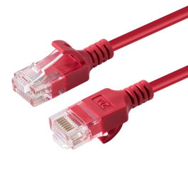 MicroConnect Cable de red CAT6a U/UTP Slim 3m, Rojo