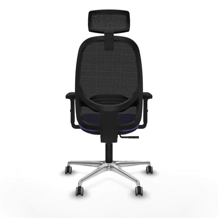PIQUERAS Y CRESPO Silla de oficina Cilanco con mecanismo Sincro, Tela Lila y Malla Negra