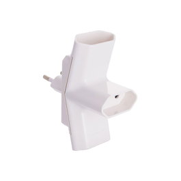 Solera Clavija Triple Bipolar 10A 250V 4mm 15098 Blanco