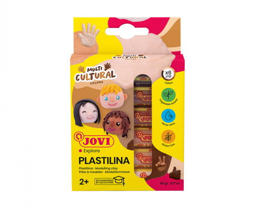 JOVI Estuche de Plastilina Multicultural 6 Barras de 15g