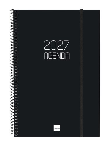 Finocam Agenda Anual 2027 Espiral Basic Opaque Negro Finocam Agenda Anual 2027 Espiral Basic Opaque Negro