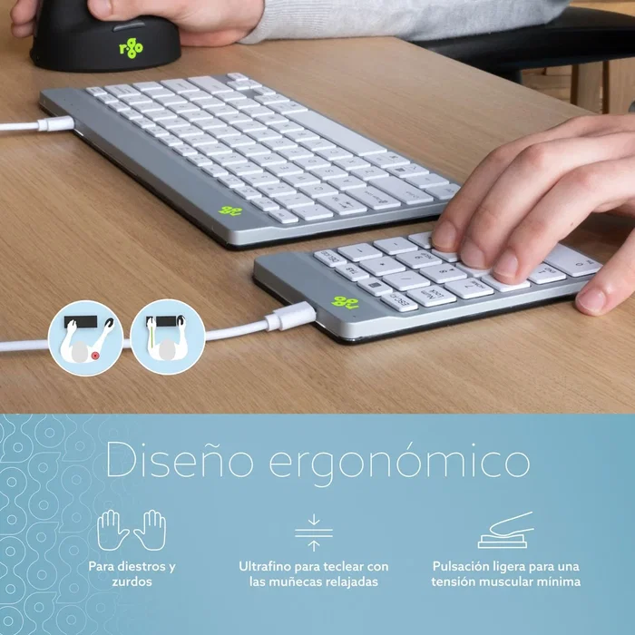 R-Go Tools Numpad Break RGOCONMWDWH Blanco