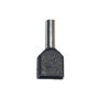 Basics Puntera Aislada Doble Negra 01,50 mm² 100 uds