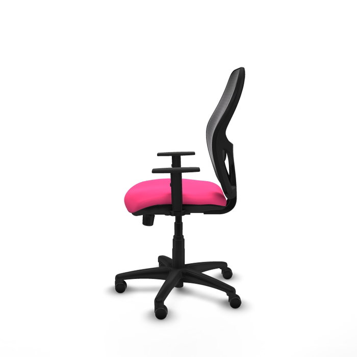 PIQUERAS Y CRESPO Alocén Silla de Oficina Sincro Malla Negra y Asiento Rosa