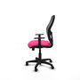 PIQUERAS Y CRESPO Alocén Silla de Oficina Sincro Malla Negra y Asiento Rosa