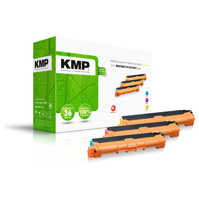 KMP B-T125X Set de 3 Cartuchos de Tóner Cian, Magenta y Amarillo para Brother KMP B-T125X Set de 3 Cartuchos de Tóner Cian, Magenta y Amarillo para Brother