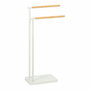Andrea House Toallero de pie blanco de metal 30 x 20 x 78 cm