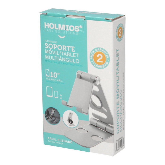 Holmios Soporte móvil/tablet multiángulo plegable máximo 10 pulgadas Holmios Soporte móvil/tablet multiángulo plegable máximo 10 pulgadas