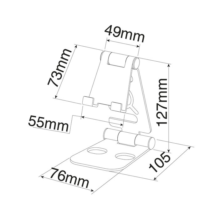 Holmios Soporte móvil/tablet multiángulo plegable máximo 10 pulgadas Holmios Soporte móvil/tablet multiángulo plegable máximo 10 pulgadas