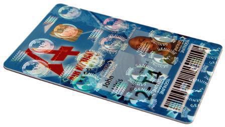 Evolis R4002 Cinta de Barniz Holográfico Diseño Globo Genérico, 350 imágenes, para Evolis Pebble 4 / Dualys 3 / Securion