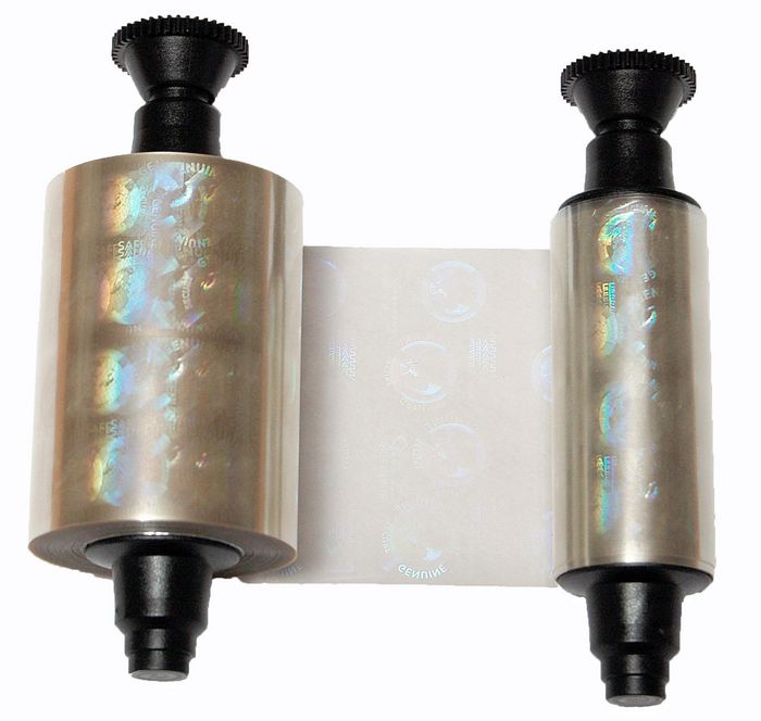 Evolis R4002 Cinta de Barniz Holográfico Diseño Globo Genérico, 350 imágenes, para Evolis Pebble 4 / Dualys 3 / Securion