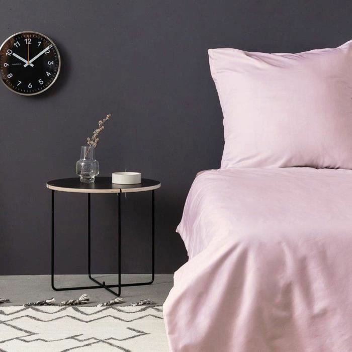 Aucune Juego de Cama Rosa de 100% Algodón Satén con Funda Nórdica y 2 Fundas de Almohada Aucune Juego de Cama Rosa de 100% Algodón Satén con Funda Nórdica y 2 Fundas de Almohada