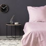 Aucune Juego de Cama Rosa de 100% Algodón Satén con Funda Nórdica y 2 Fundas de Almohada