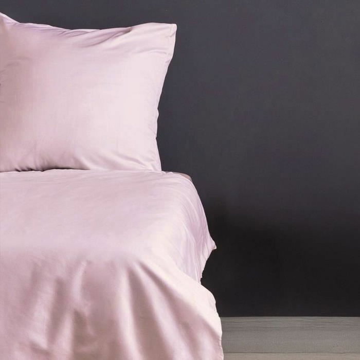 Aucune Juego de Cama Rosa de 100% Algodón Satén con Funda Nórdica y 2 Fundas de Almohada Aucune Juego de Cama Rosa de 100% Algodón Satén con Funda Nórdica y 2 Fundas de Almohada