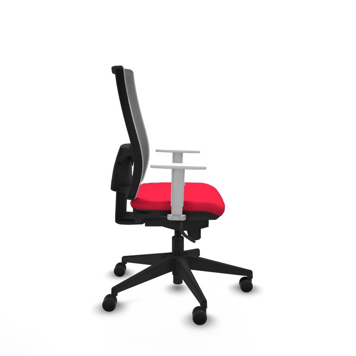PIQUERAS Y CRESPO Silla de oficina Horna con mecanismo Sincro, Rojo y Gris PIQUERAS Y CRESPO Silla de oficina Horna con mecanismo Sincro, Rojo y Gris