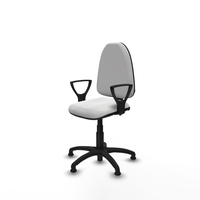 PIQUERAS Y CRESPO Silla de oficina Aýna blanca con brazos fijos PIQUERAS Y CRESPO Silla de oficina Aýna blanca con brazos fijos