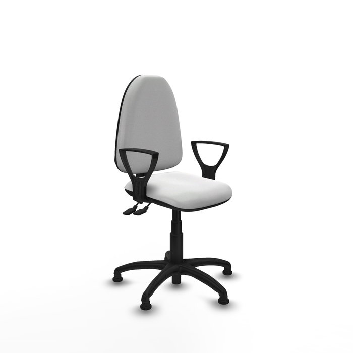 PIQUERAS Y CRESPO Silla de oficina Aýna blanca con brazos fijos PIQUERAS Y CRESPO Silla de oficina Aýna blanca con brazos fijos