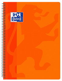 Bloc Oxford School Classic Tapa Pp Fº 80H Cuadric.4X4 90G Naranja (Set de 5)
