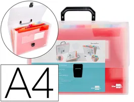 Liderpapel Carpeta Clasificador Fuelle 45134 Polipropileno A4 Transparente Spectrafile 13 Departamentos