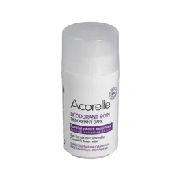 Acorelle Desodorante Pieles Sensibles 50ml con Piedra de Alumbre Natural - Certificado Ecocert y Vegano - Aplicación Diaria