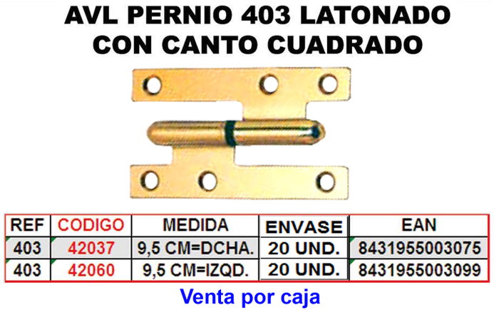 Wolfpack Pernio 403 9,5 cm Latonado Canto Cuadrado Izquierda Wolfpack Pernio 403 9,5 cm Latonado Canto Cuadrado Izquierda