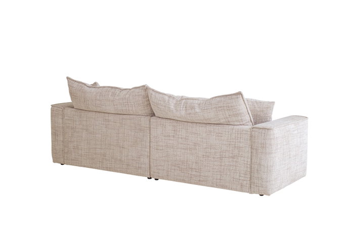 DKD Home Decor Sofá Lino Pluma Beige con 4 Cojines DKD Home Decor Sofá Lino Pluma Beige con 4 Cojines