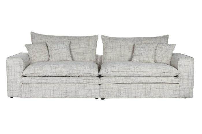 DKD Home Decor Sofá Lino Pluma Beige con 4 Cojines DKD Home Decor Sofá Lino Pluma Beige con 4 Cojines
