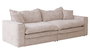 DKD Home Decor Sofá Lino Pluma Beige con 4 Cojines