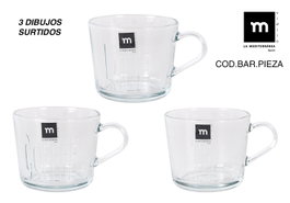 La Mediterranea Taza Jumbo 450ml Colección Megan (36 Unidades) Diseños Surtidos