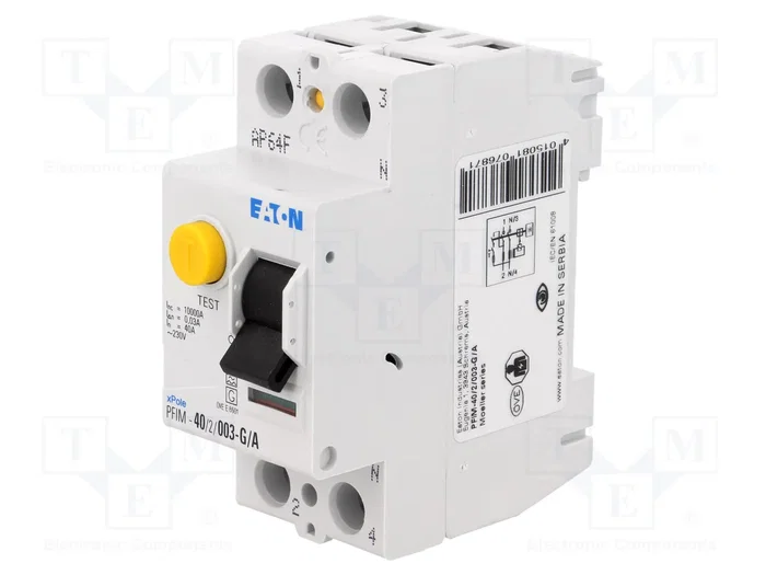 EATON ELECTRIC Interruptor diferencial PFIM 40A 30mA 2 polos EATON ELECTRIC Interruptor diferencial PFIM 40A 30mA 2 polos