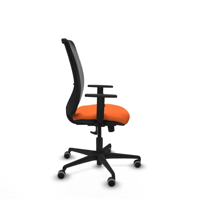 PIQUERAS Y CRESPO Silla de oficina Zulema con mecanismo Sincro, Naranja y Negro PIQUERAS Y CRESPO Silla de oficina Zulema con mecanismo Sincro, Naranja y Negro