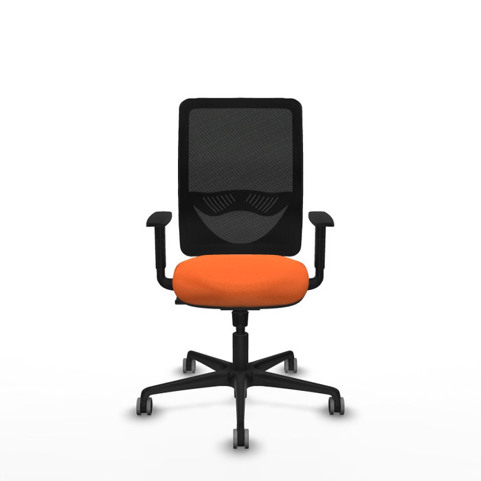 PIQUERAS Y CRESPO Silla de oficina Zulema con mecanismo Sincro, Naranja y Negro PIQUERAS Y CRESPO Silla de oficina Zulema con mecanismo Sincro, Naranja y Negro