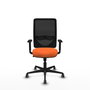 PIQUERAS Y CRESPO Silla de oficina Zulema con mecanismo Sincro, Naranja y Negro