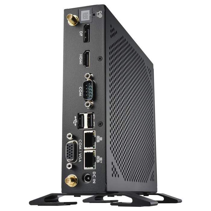 Shuttle Computer Barebone XPC Slim DS50U Mini PC, Intel Celeron 7305, DDR5, 2x M.2, 1x SATA, HDMI, DP, VGA, Black, 90W