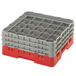 CAMBRO Cesta de lavado 25 compartimentos 3 alturas Rojo