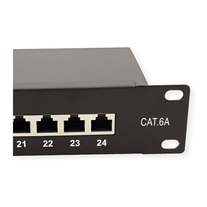 VALUE 26.99.0364 Patch Panel Kat.6A Class EA 24 puertos blindado negro