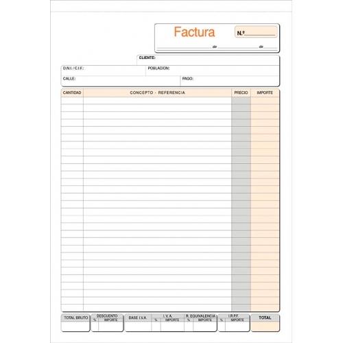 Talonarios Talonario Facturas A4 Natural Autocopia Duplicado, Blanco y Rosa, 50 Copias Talonarios Talonario Facturas A4 Natural Autocopia Duplicado, Blanco y Rosa, 50 Copias