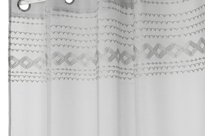 DKD Home Decor Cortina Gris Claro 260 x 140 cm (2 Unidades) Poliester