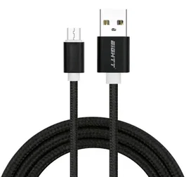 Eightt Cable USB A a Micro-USB B de 2 metros, Nylon Trenzado, Negro