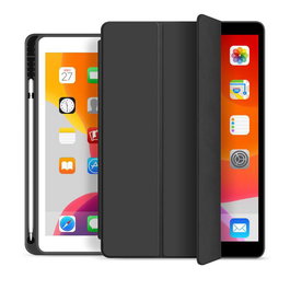 eSTUFF Estuche SEATTLE para iPad Air 5/4 10.9 2022/2020 - Cuero PU Negro con Portalápiz