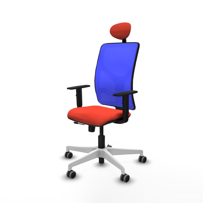 PIQUERAS Y CRESPO Silla de oficina Motilla con mecanismo Sincro/Traslack, Azul y Naranja oscuro PIQUERAS Y CRESPO Silla de oficina Motilla con mecanismo Sincro/Traslack, Azul y Naranja oscuro