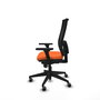 PIQUERAS Y CRESPO Silla de oficina Horna con mecanismo Sincro, Naranja y Negro