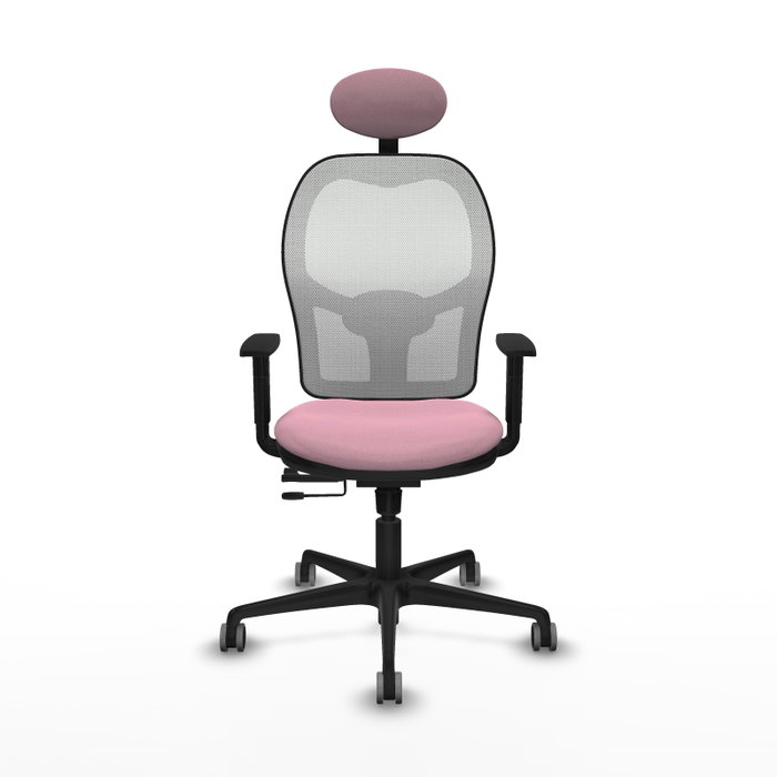 PIQUERAS Y CRESPO Silla de oficina Jorquera Rosa y Blanca con Mecanismo Sincro/Traslack PIQUERAS Y CRESPO Silla de oficina Jorquera Rosa y Blanca con Mecanismo Sincro/Traslack