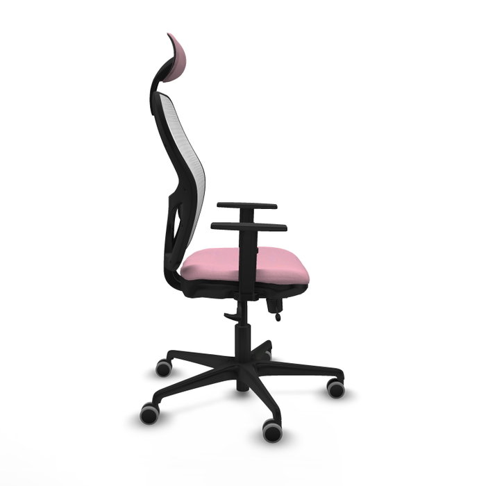 PIQUERAS Y CRESPO Silla de oficina Jorquera Rosa y Blanca con Mecanismo Sincro/Traslack PIQUERAS Y CRESPO Silla de oficina Jorquera Rosa y Blanca con Mecanismo Sincro/Traslack